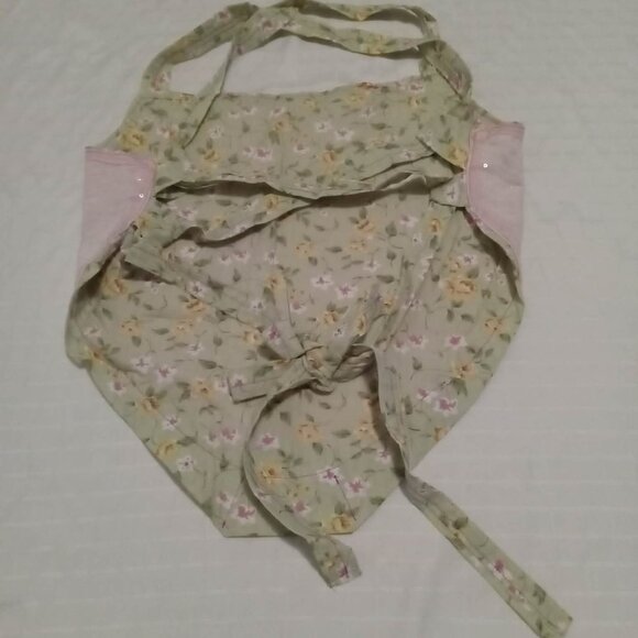 Chic hand made reversible pink sequined tulle tank top - Picture 4 of 6